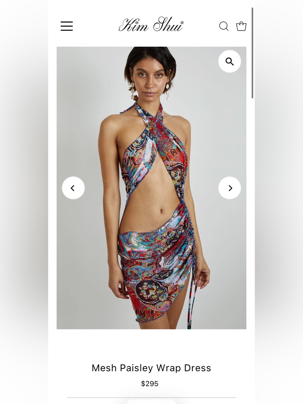 Kim Shui Mesh Paisley Wrap Dress